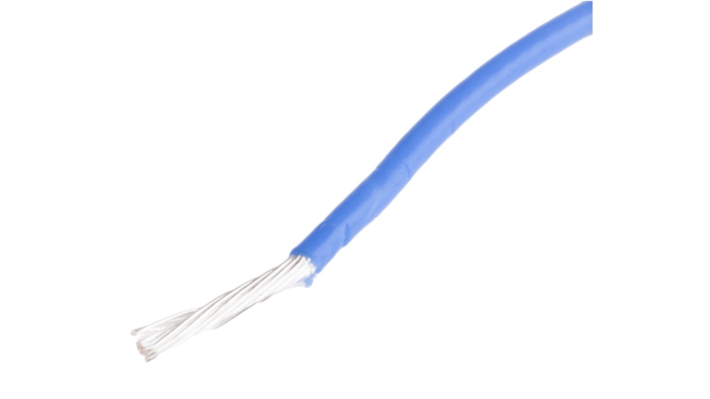 RS PRO Blue 0.6 mm² Hook Up Wire, 20 AWG, 19/0.2 mm, 100m, PTFE Insulation