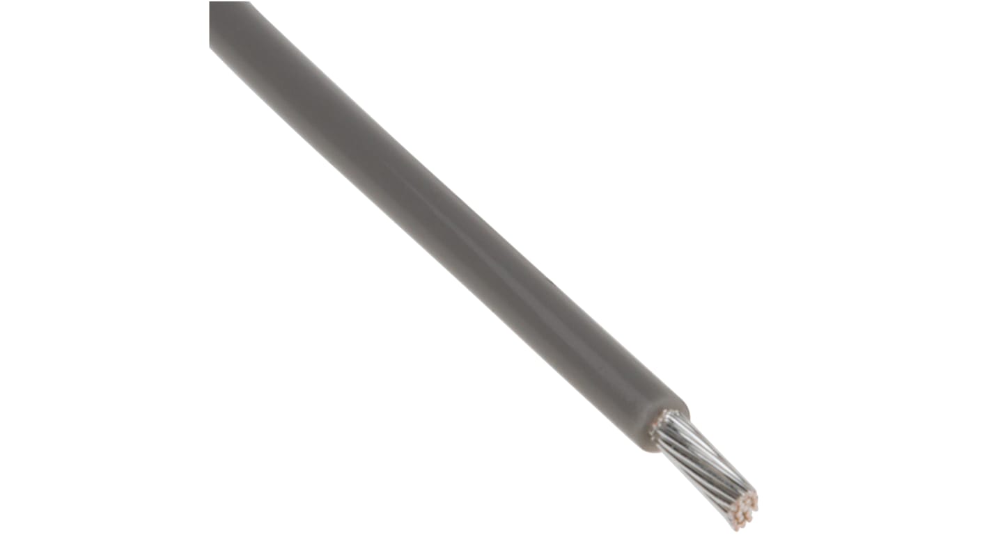 Fils de câblage RS PRO BS3G210, 0,34 mm², Gris, 22 AWG, 100m, 600 V