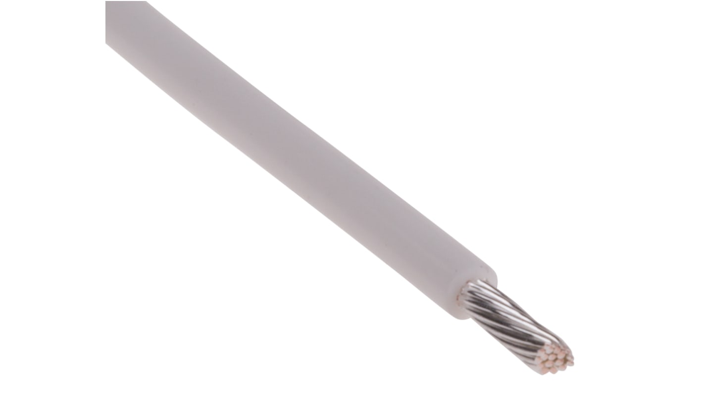 Fils de câblage RS PRO BS3G210, 0,6 mm², Blanc, 20 AWG, 100m, 600 V