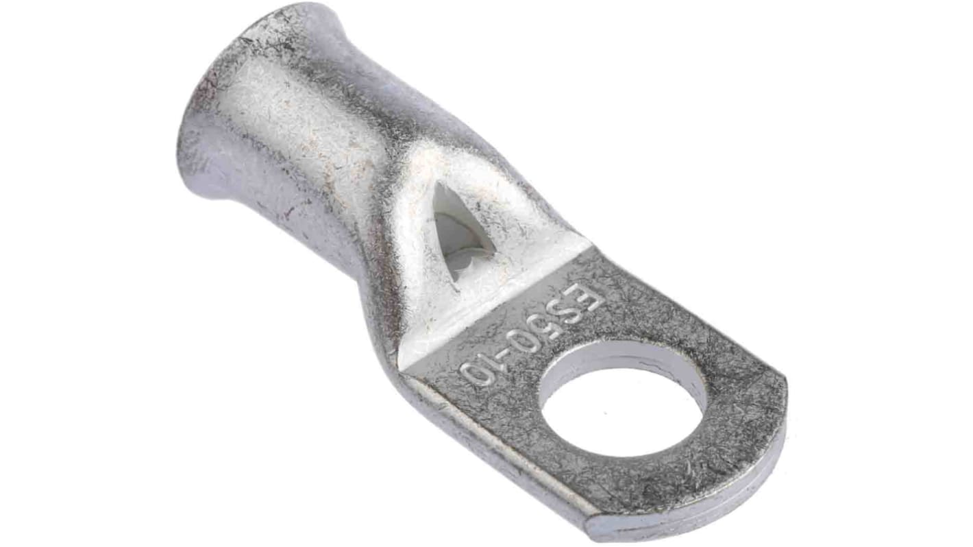 RS PRO Uninsulated Ring Terminal, 10mm Stud Size, 50mm² to 50mm² Wire Size