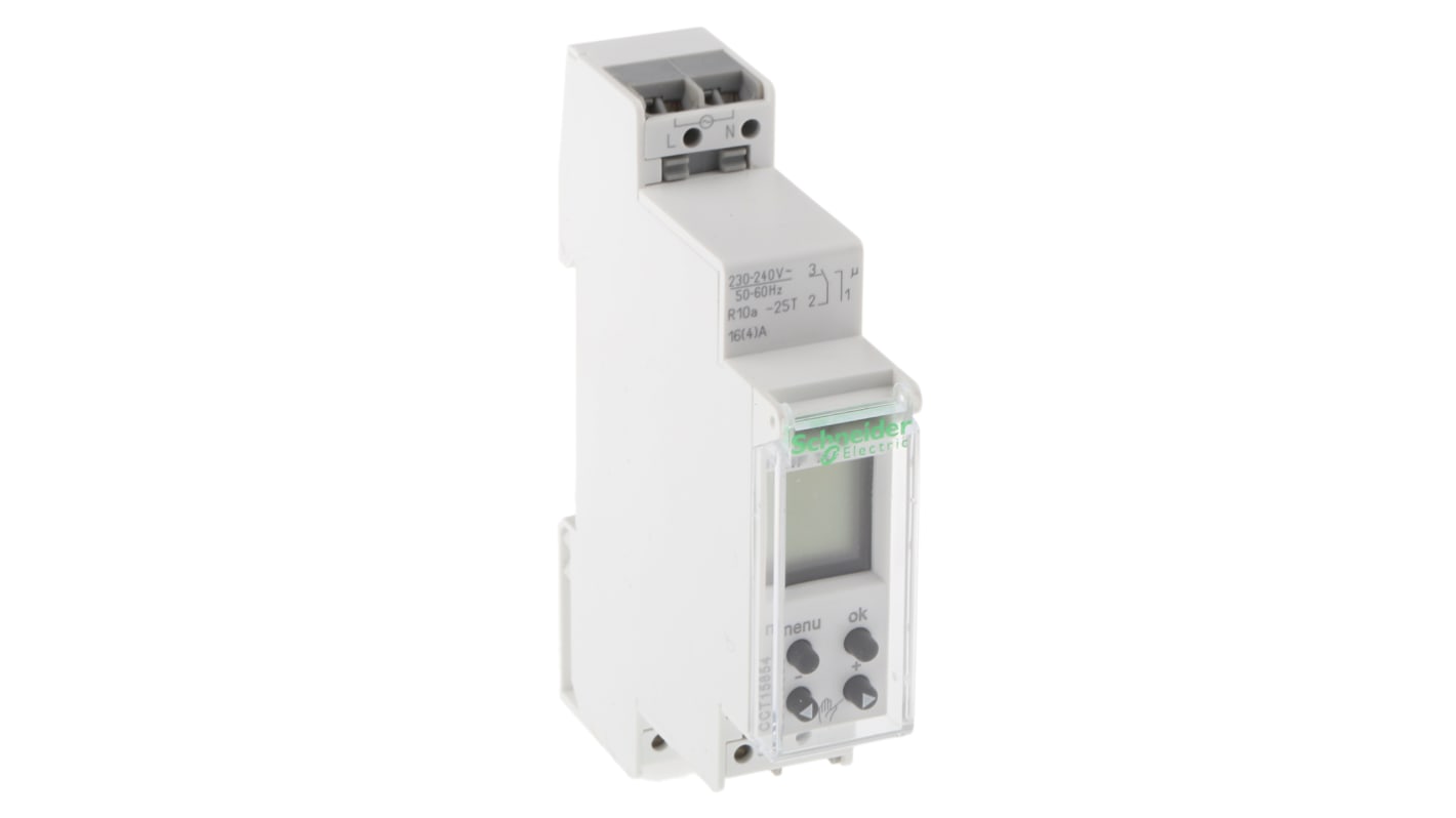 CCT15854 Schneider Electric Digital DIN Rail Time Switch 230 V, 1