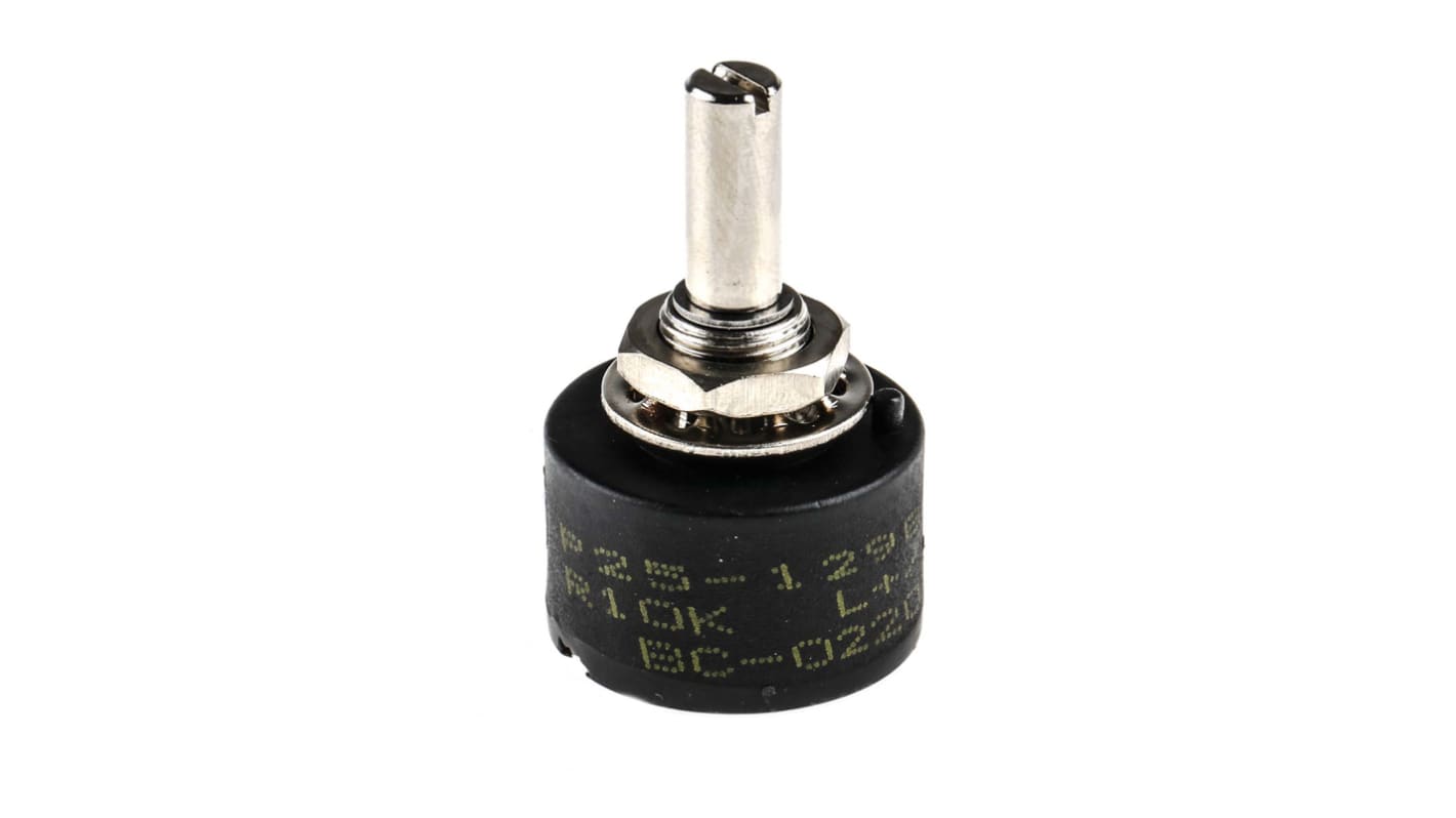 RS PRO 10kΩ Rotary Potentiometer 1-Gang Panel Mount