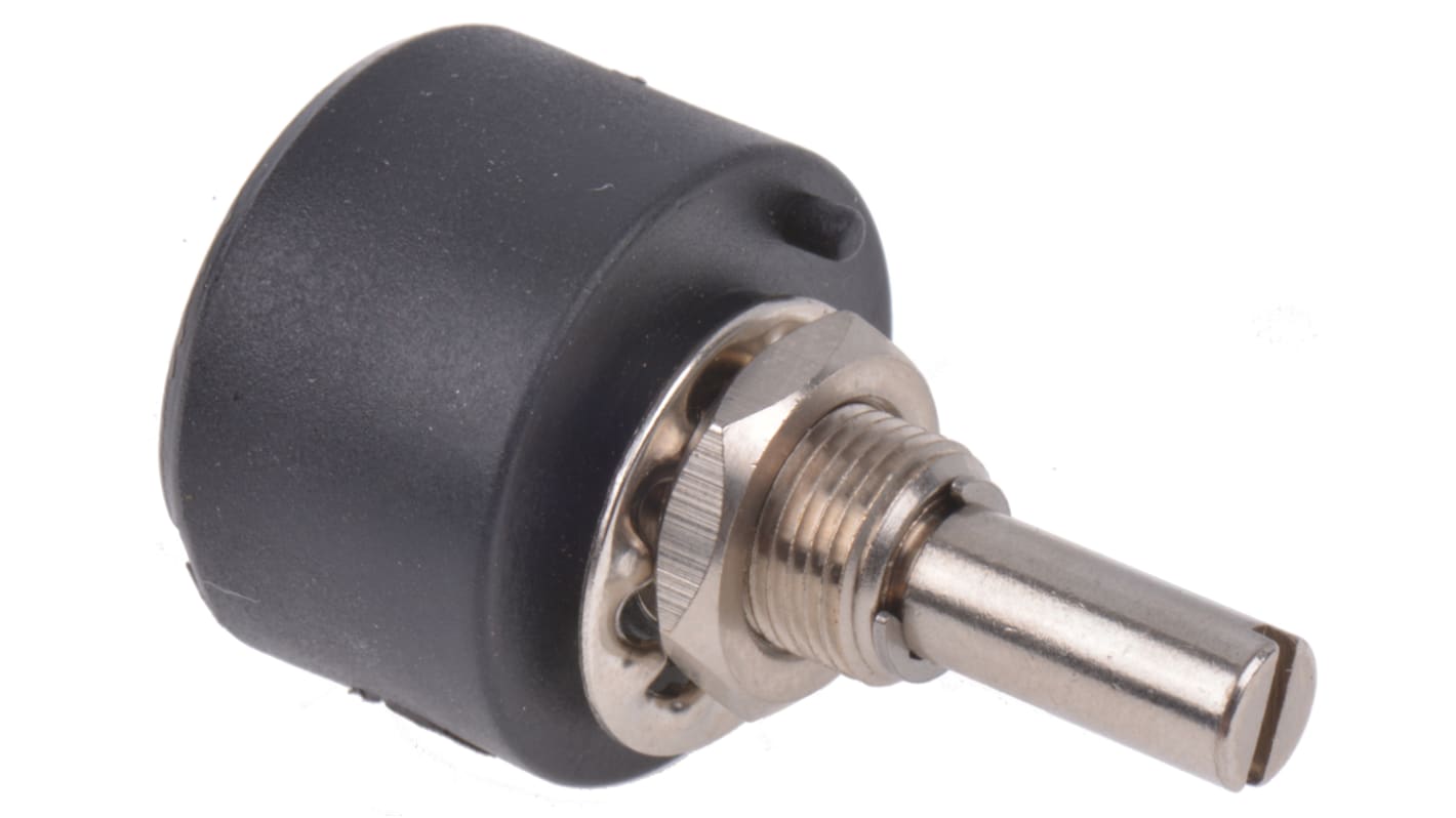 RS PRO 10Ω Rotary Potentiometer 1-Gang Panel Mount