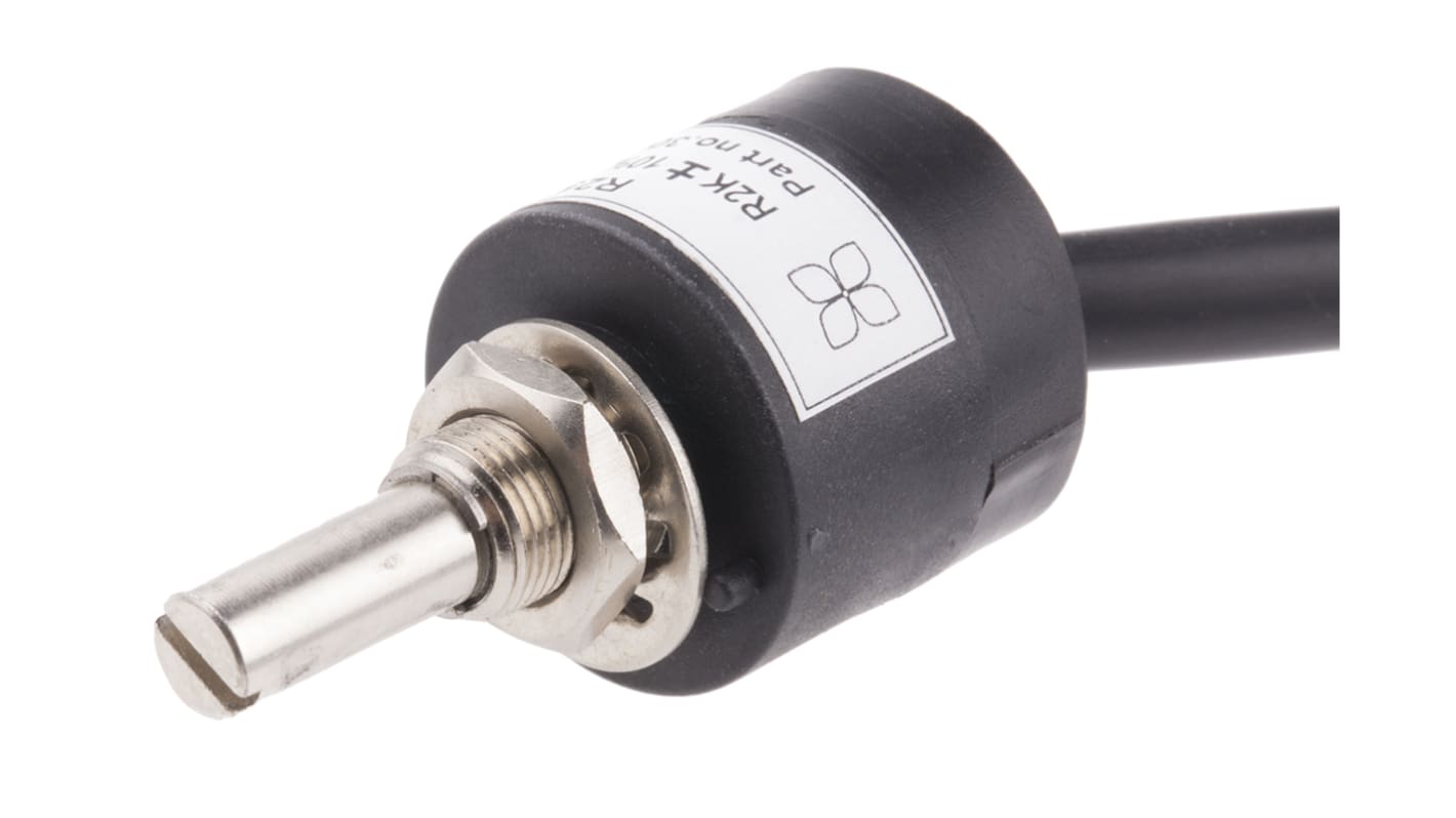 RS PRO 2kΩ Rotary Potentiometer 1-Gang Panel Mount