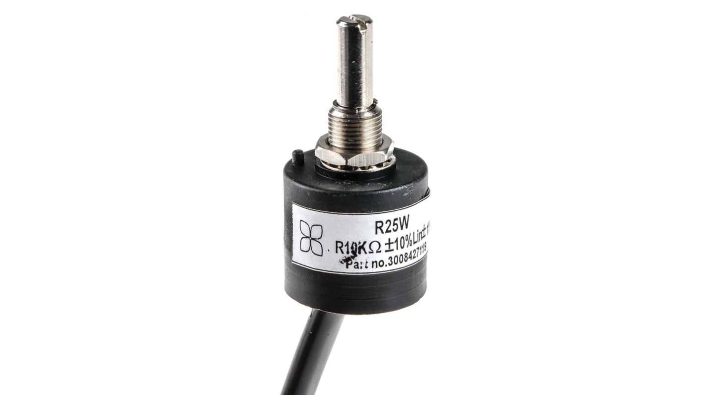 RS PRO, Tafelmontage  Dreh Potentiometer 10kΩ ±10% / 1W , Schaft-Ø 6,35 mm