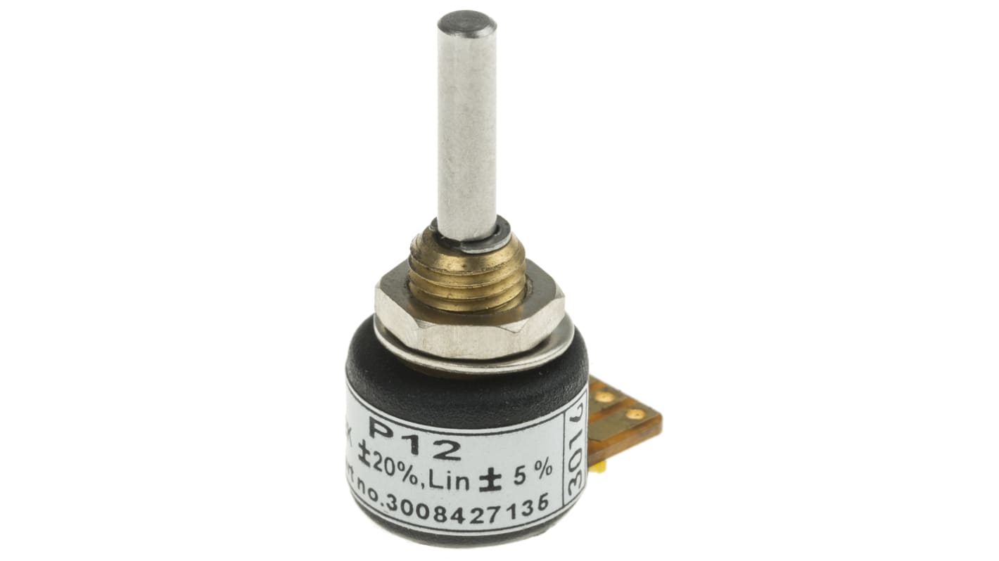 RS PRO 2kΩ Rotary Potentiometer 1-Gang Panel Mount