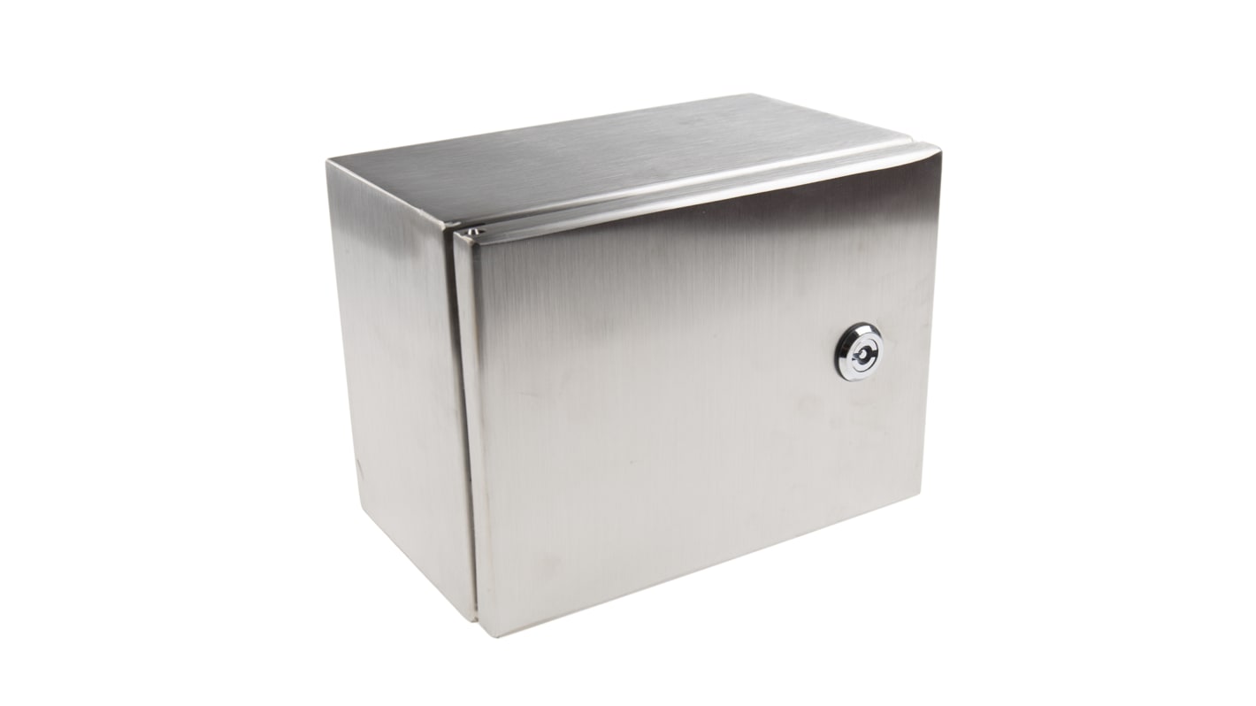 RS PRO 304 Stainless Steel Wall Box, IP66, 240 mm x 180 mm x 150mm