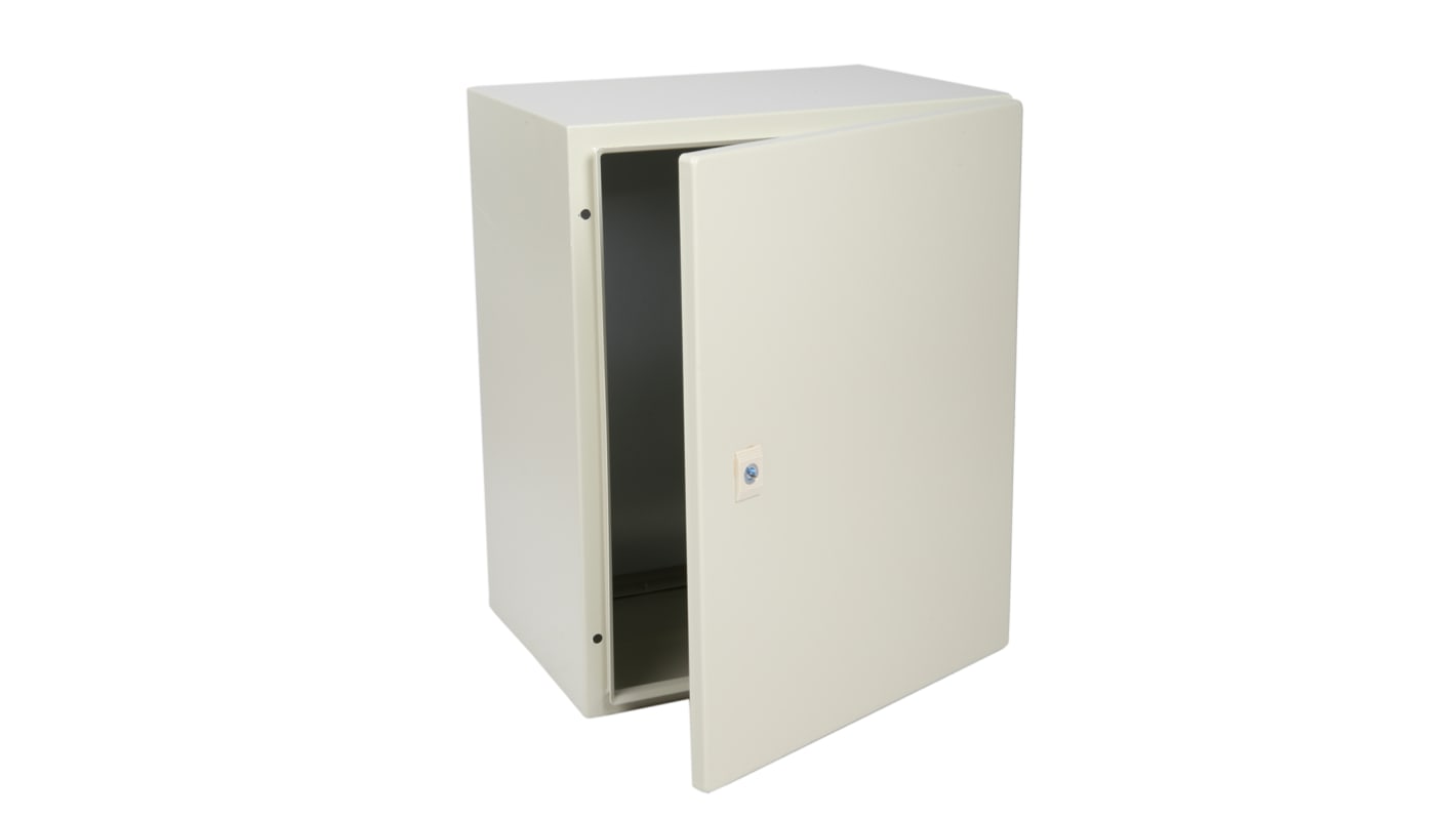 Caja de pared RS PRO de Acero RAL 7032, con placa de montaje, 500 x 400 x 300mm, IP66