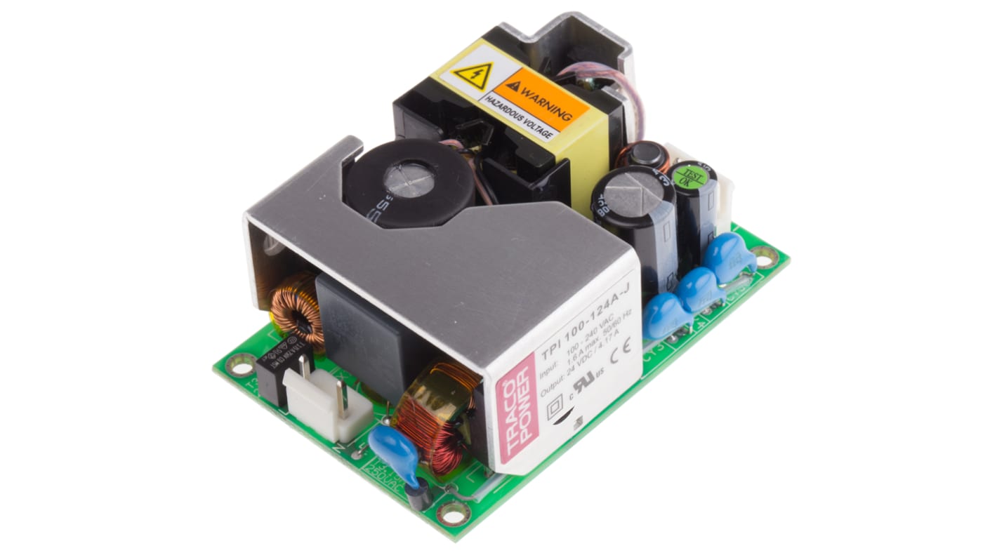 Fuente de alimentación conmutada TRACOPOWER, 24V dc, 4.17A, 100W, 1 salida, Montaje en PCB