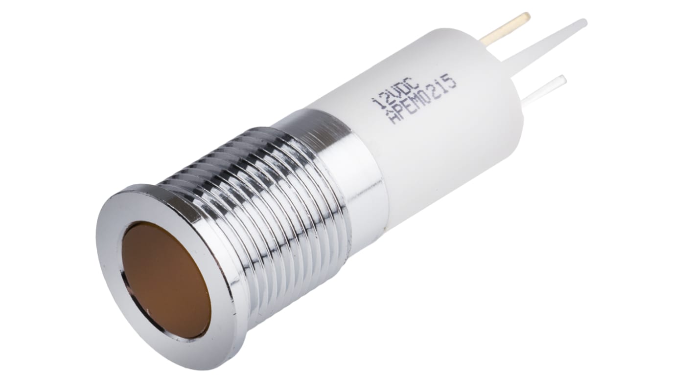 Voyant LED lumineux  Orange RS PRO, dia. 14mm, 10.8 → 13.2V c.c., IP67