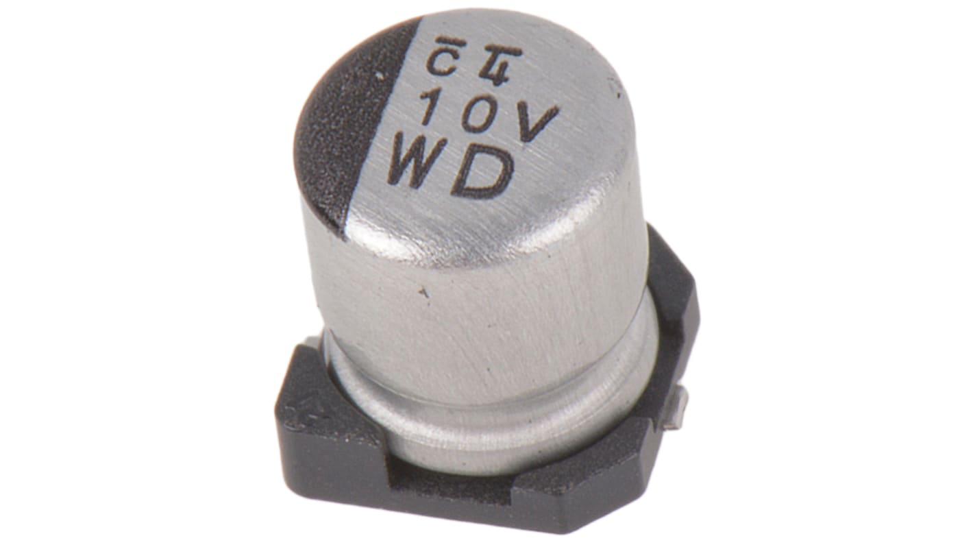 Nichicon 10μF Aluminium Electrolytic Capacitor 35V dc, Surface Mount - UWD1V100MCL1GS