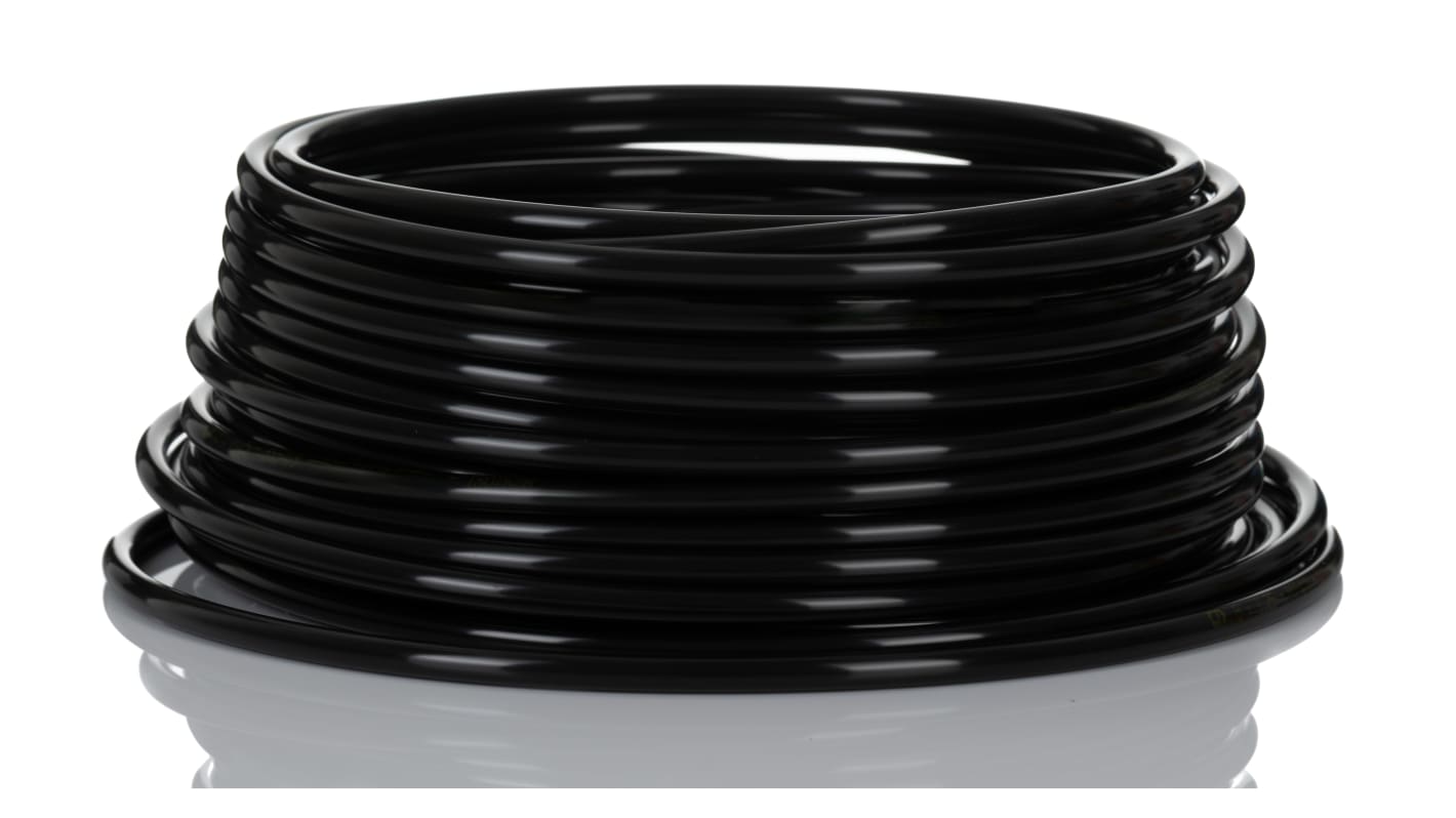 Tuyau à air comprimé SMC, 6mm x 4mm x 20m Noir en Polyuréthane