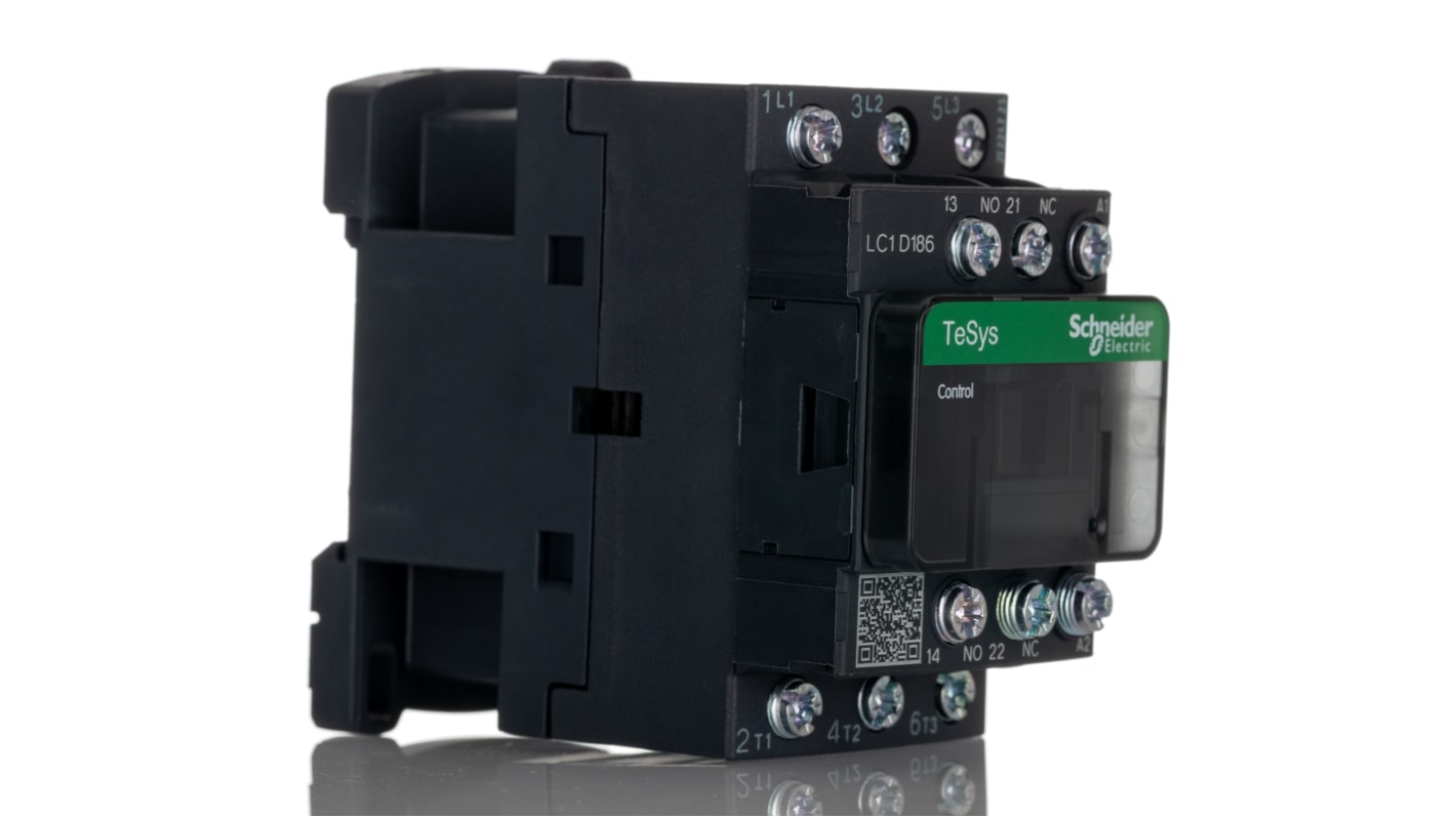 Schneider Electric TeSys D LC1D Contactor, 230 V ac Coil, 3-Pole, 32 A, 7.5 kW, 3NO, 300 V dc, 690 V ac