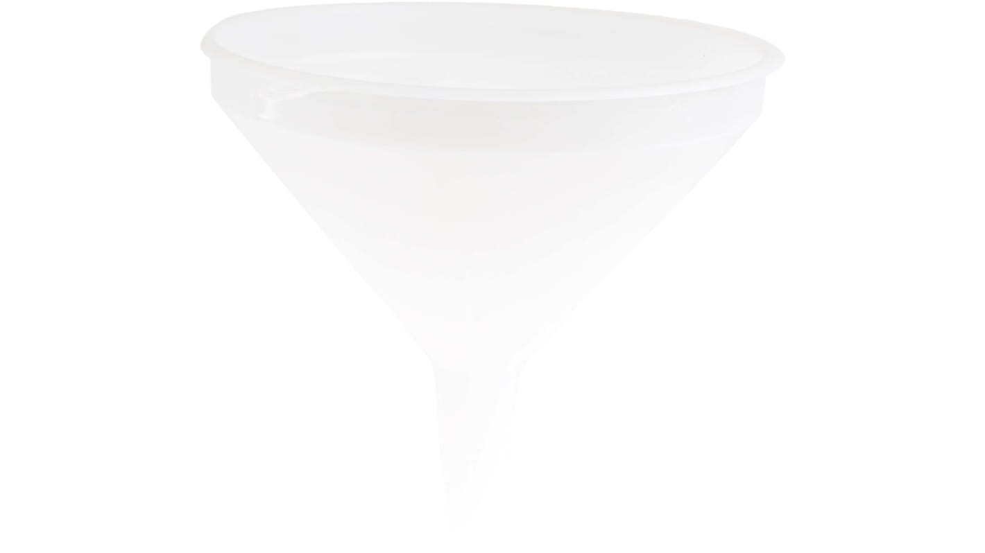 RS PRO HDPE Industrial Funnel, With 180mm Funnel Diameter, 17mm Stem Diameter