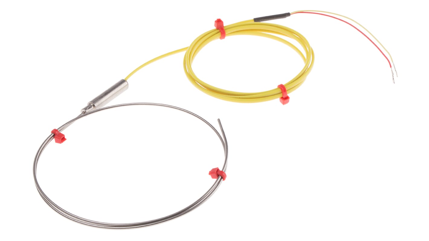 Thermocouple à isolation minérale RS PRO type K Ø 1.5mm, L 500mm, +1100°C max à Raccord dénudé