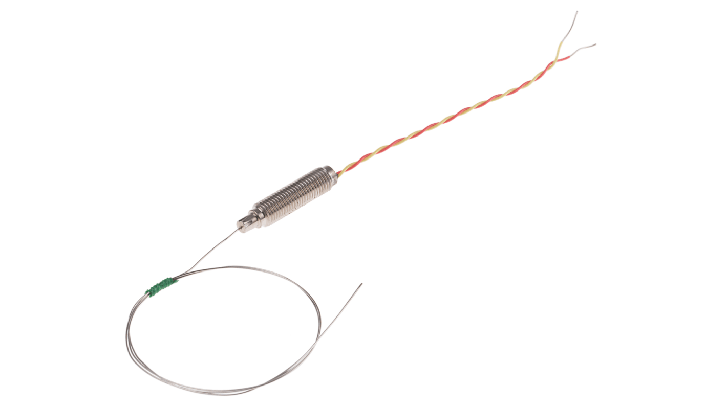 RS PRO Type K Thermocouple 500mm Length, 0.5mm Diameter, -40°C → +750°C