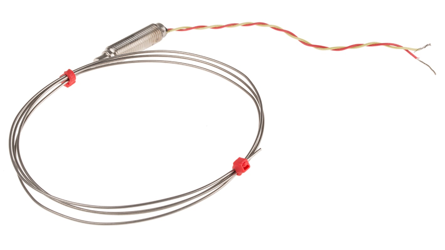 Thermocouple à isolation minérale RS PRO type K Ø 1mm, L 1m, +750°C max à Raccord dénudé