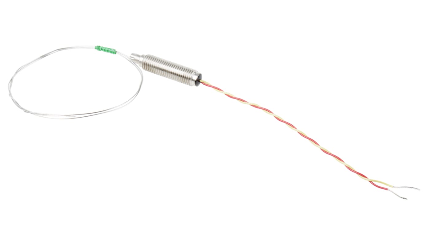 RS PRO Type K Thermocouple 500mm Length, 0.5mm Diameter, -40°C → +750°C