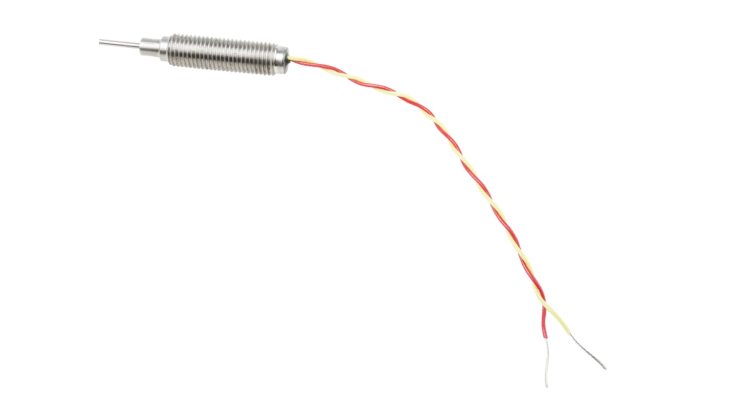 RS PRO Type K Thermocouple 250mm Length, 1.5mm Diameter → +1100°C