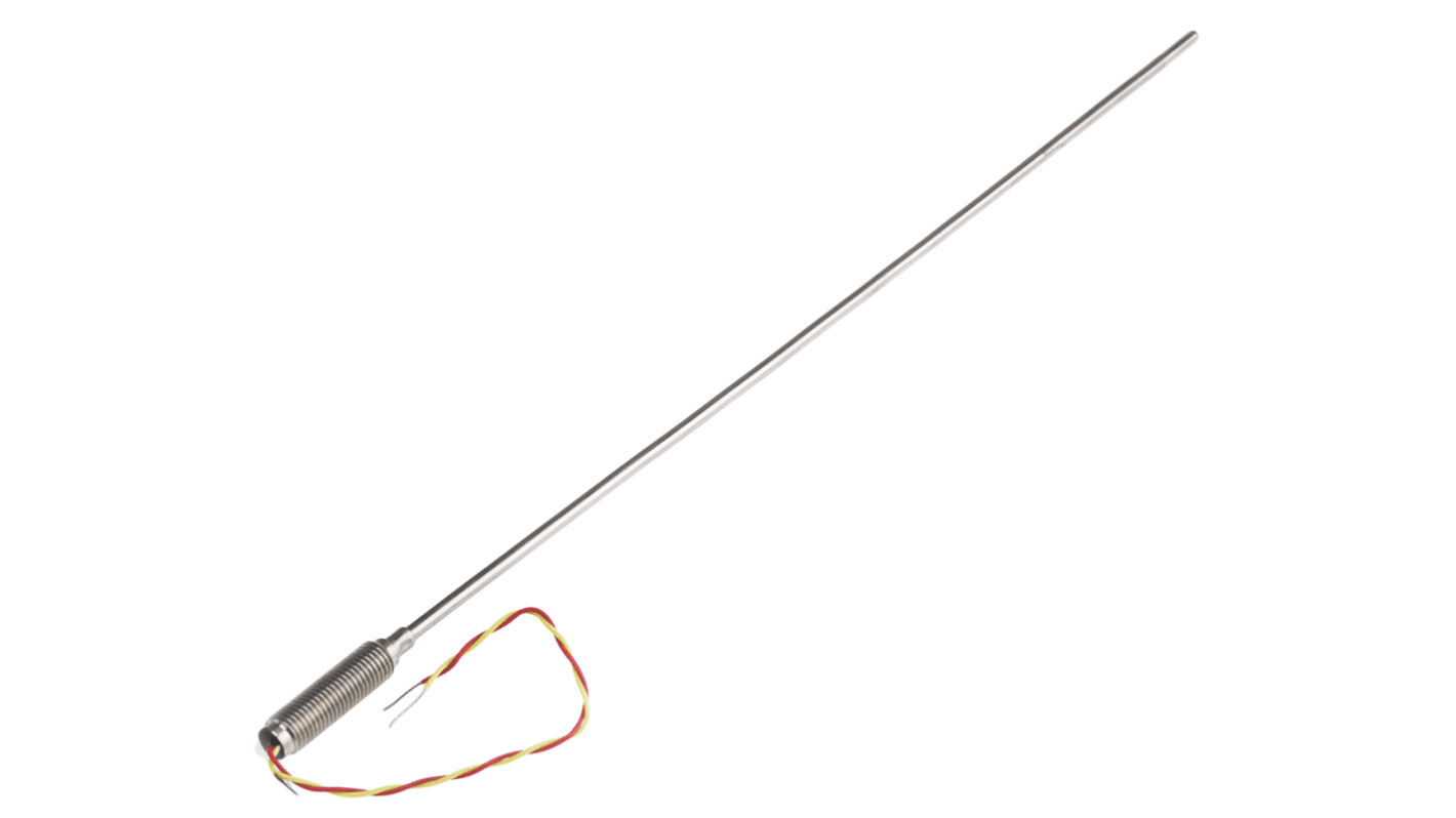 Termopar tipo K RS PRO, Ø sonda 3mm x 250mm, temp. máx +1100°C, cable de 100mm, conexión Extremo de cable pelado