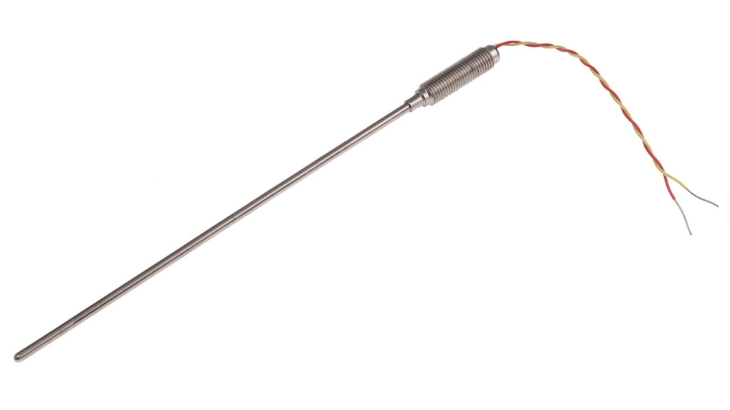 Termopar tipo K RS PRO, Ø sonda 3mm x 150mm, temp. máx +1100°C, cable de 100mm, conexión Extremo de cable pelado