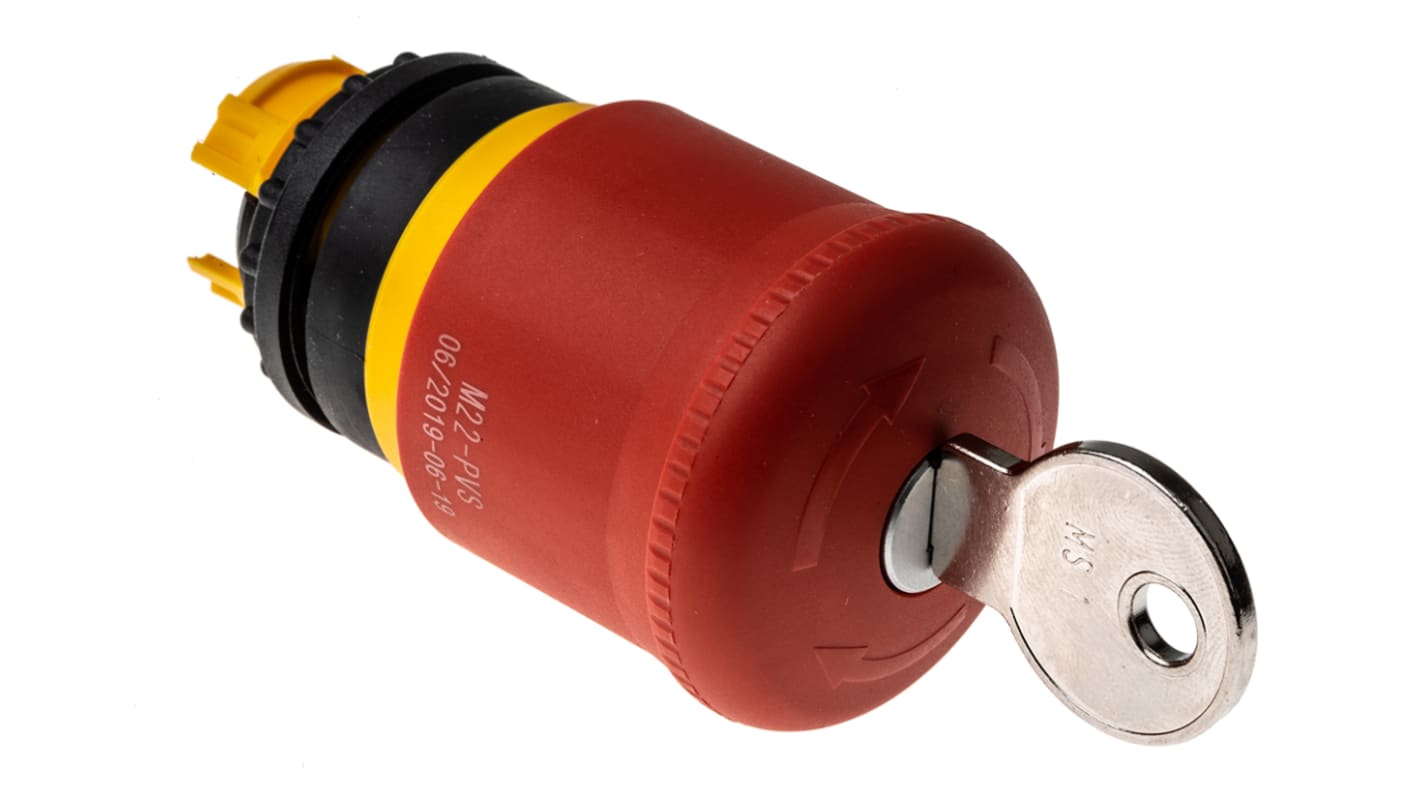 216879 M22PVS Eaton Key Release Emergency Stop Push Button, Panel
