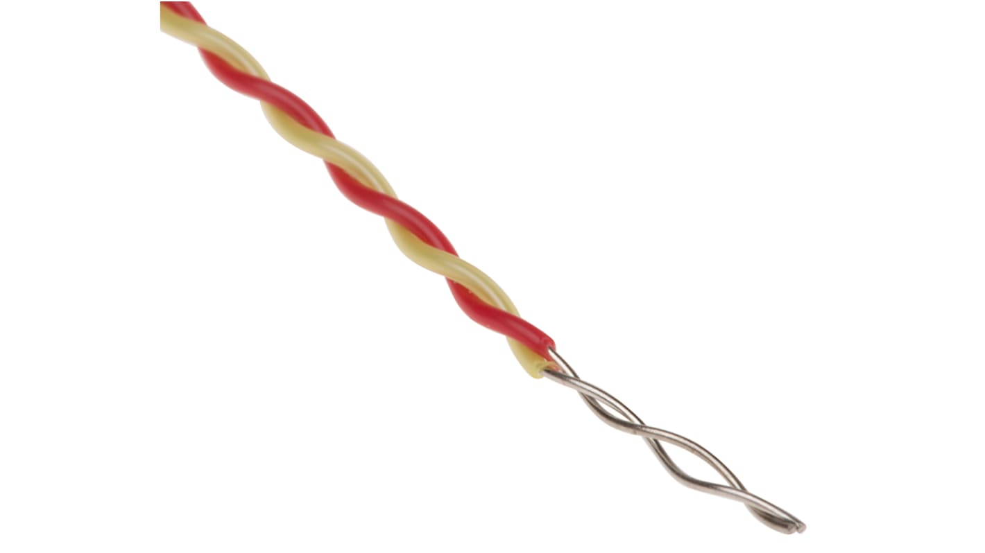 RS PRO PFA Thermoelement mit offener Messstelle Typ K, Ø 1/0.3mm x 1m → +250°C