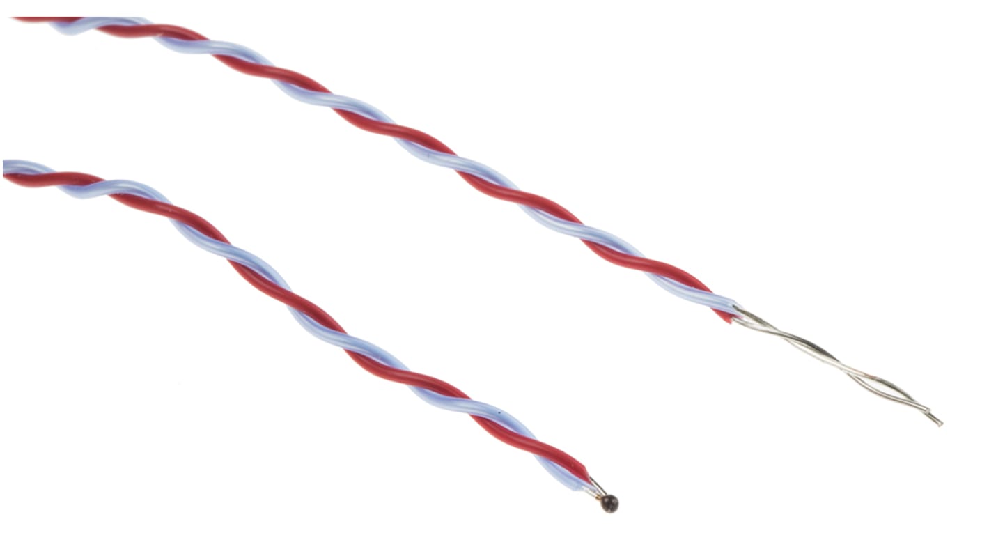 Termopara T średnica 1/0.3mm długość 1m -75 → +250°C Kabel RS PRO