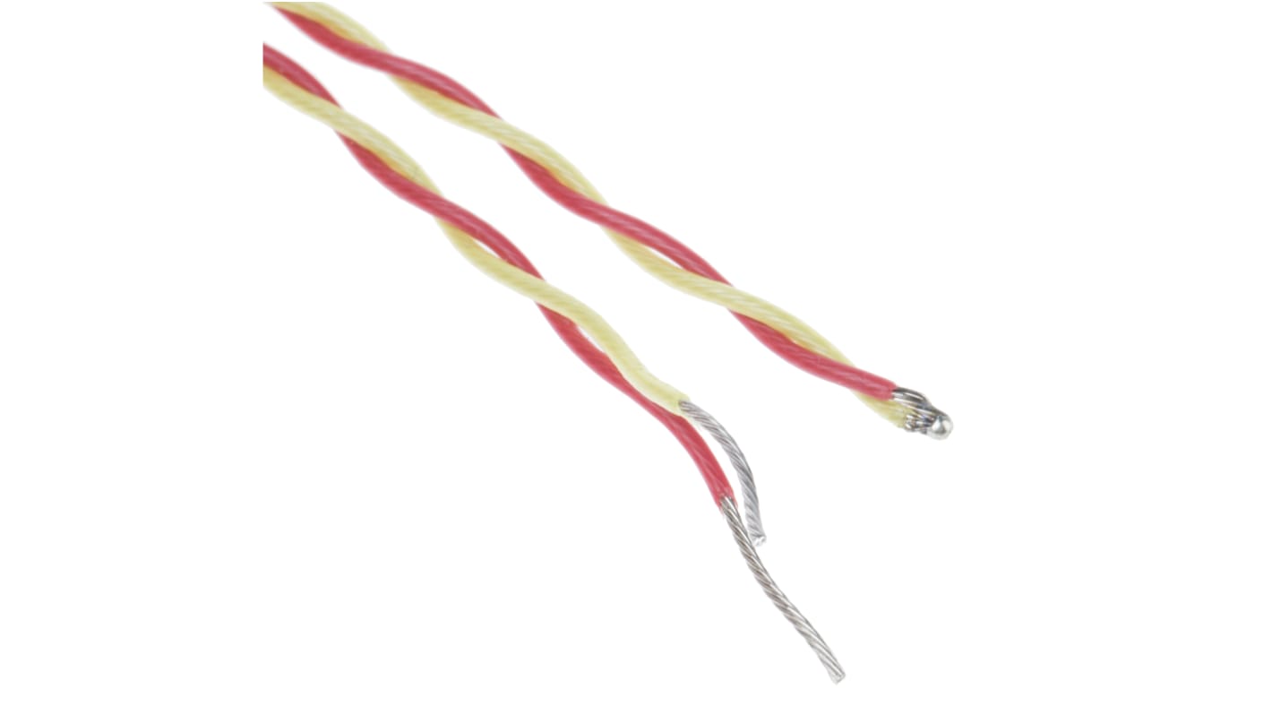 RS PRO Type K Exposed Junction Thermocouple 10m Length, 7/0.2mm Diameter → +250°C