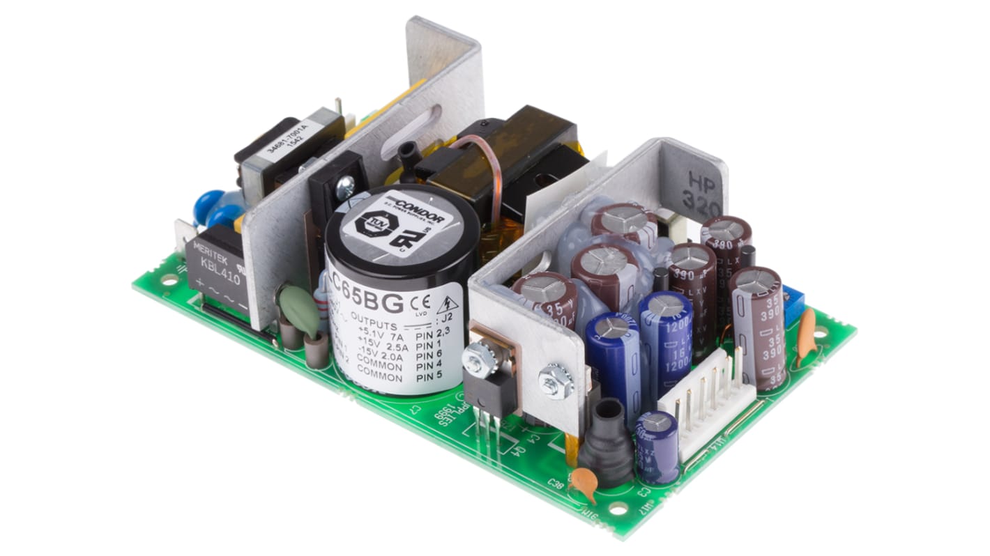 Alimentation à découpage, SL POWER CONDOR, GLC65 60W, 3 sorties à 5.1 V dc, ±12 V dc