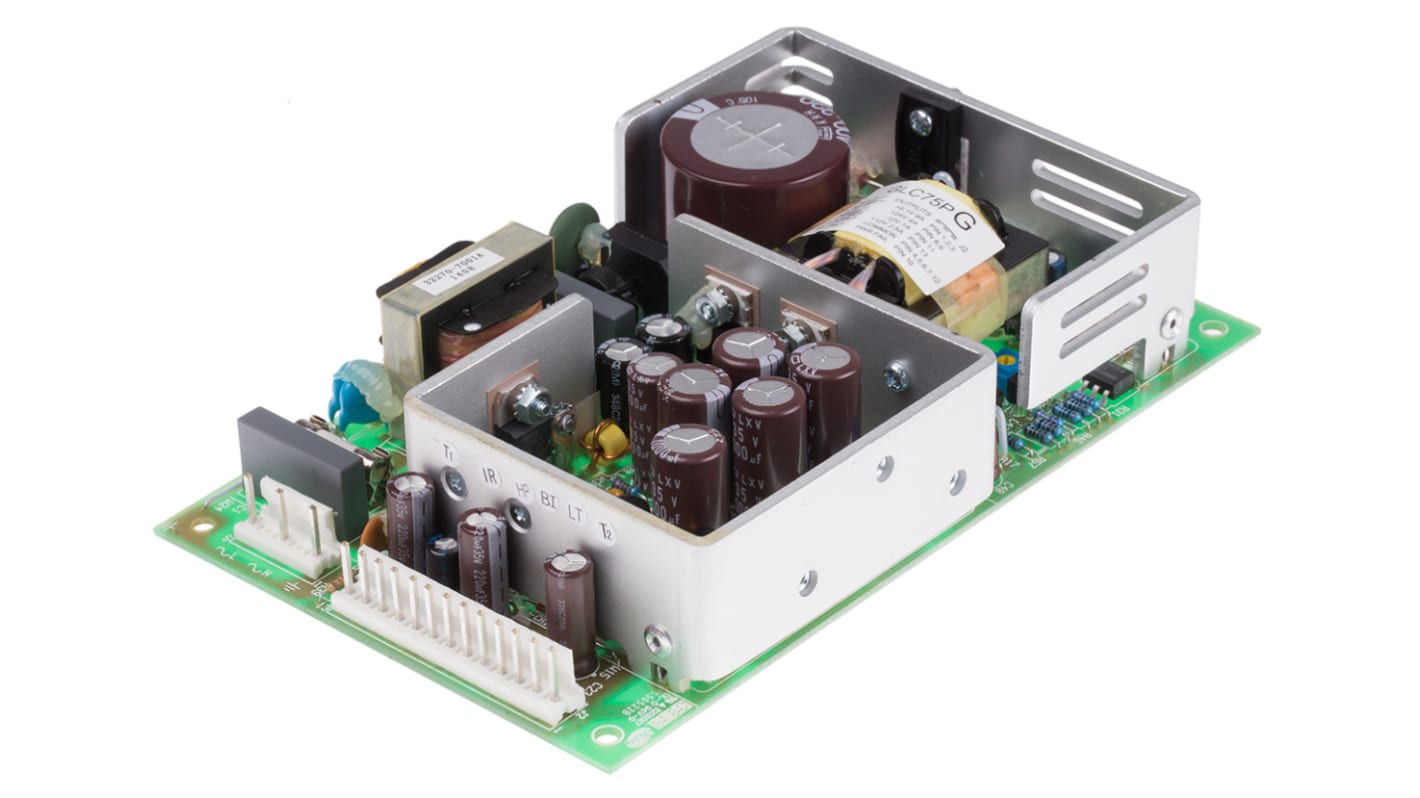 SL POWER CONDOR Switching Power Supply, GLC75PG, 5.1 V dc, ±12 V dc, 75W, Quad Output, 90 → 264V ac Input Voltage