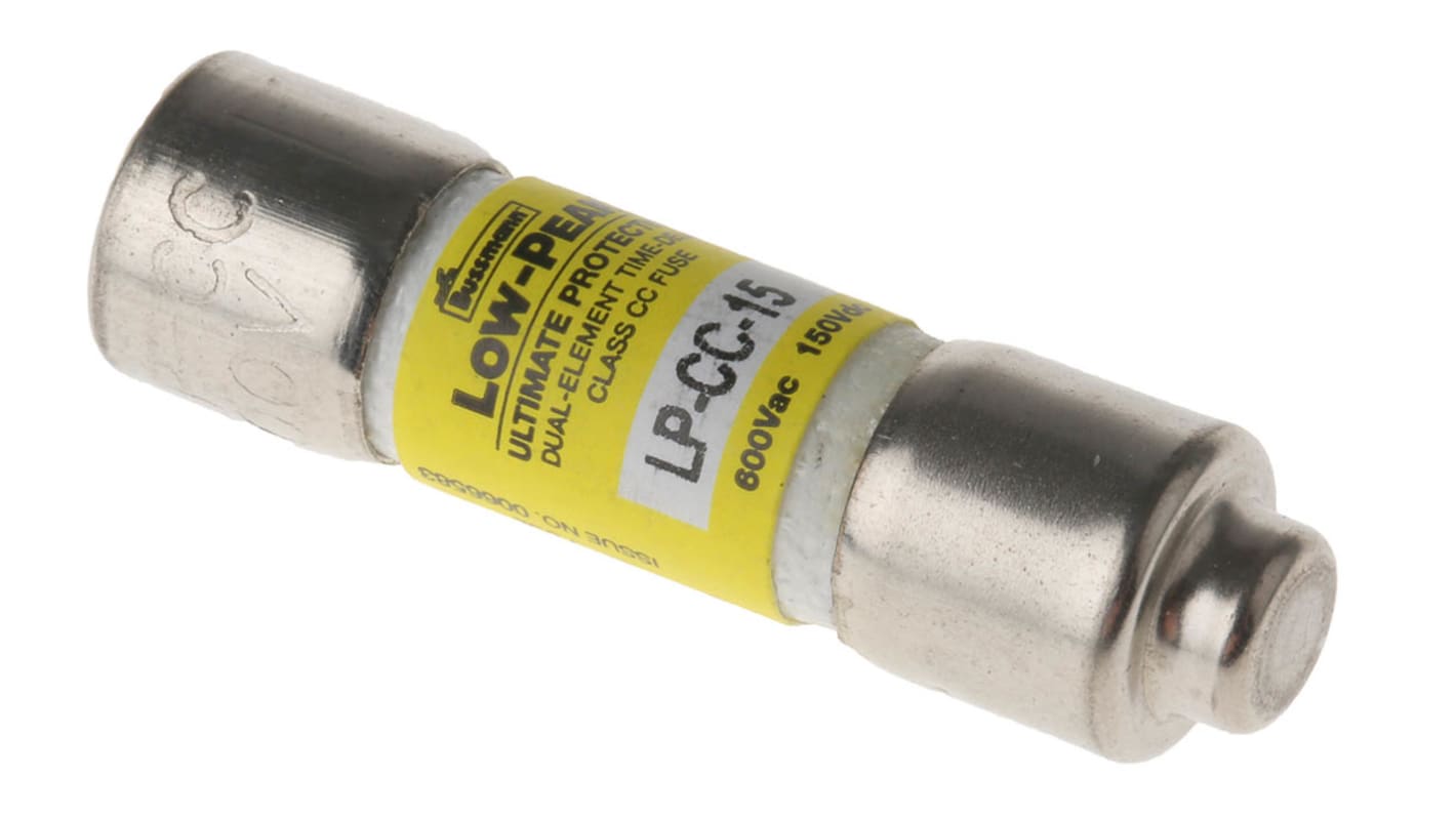 LPCC15 Fusible de cartucho de Melamina Eaton, 150 V dc, 600V ac
