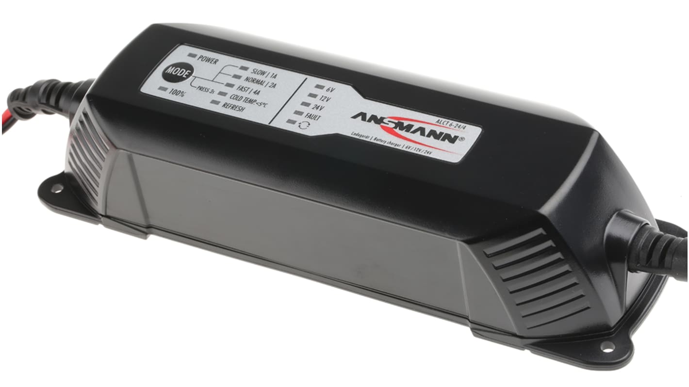 Chargeur de batterie Plomb Ansmann ALCT 6-24/4, 6V, avec prise EU, UK