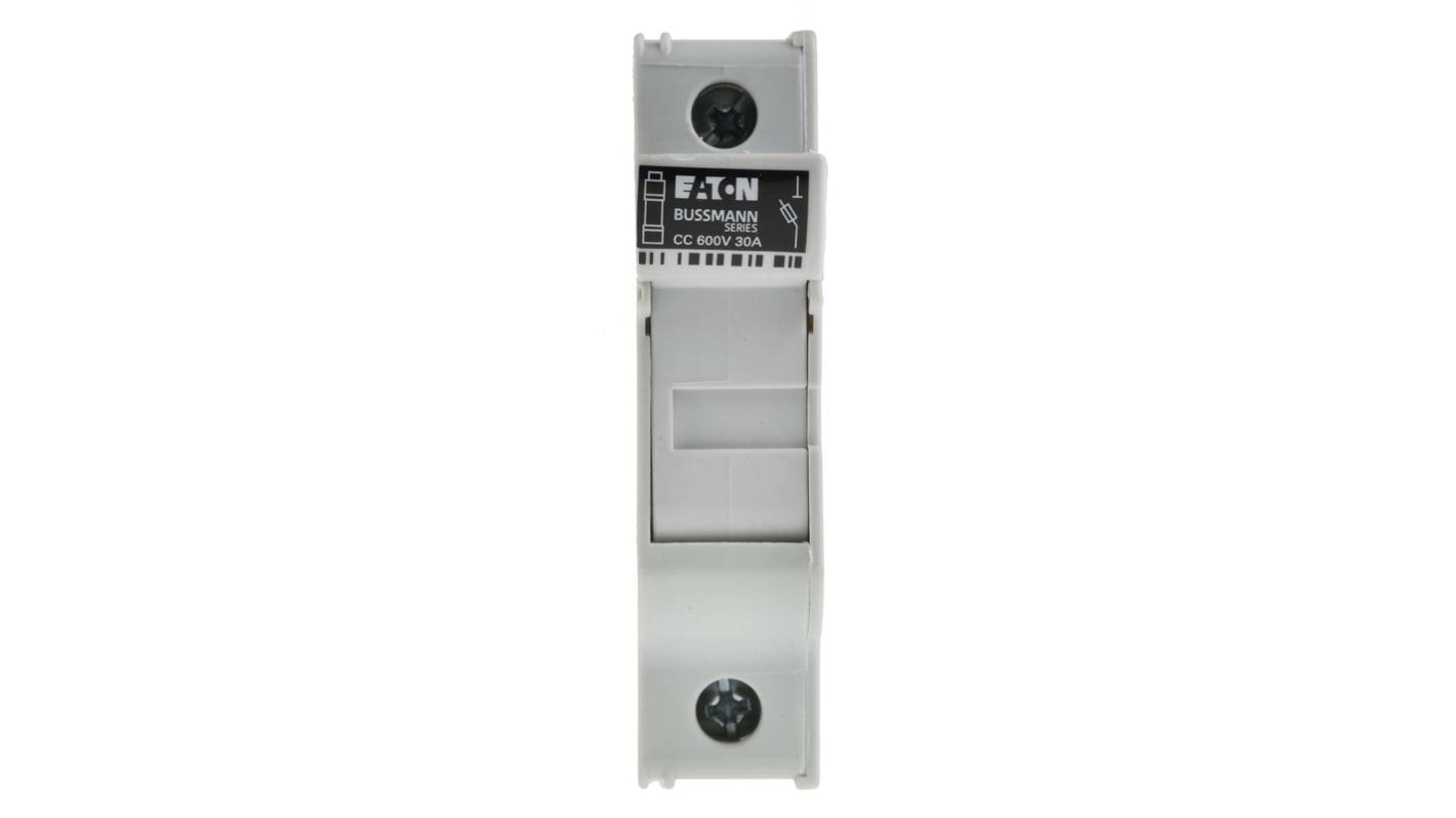 Eaton Sínes rögzítésű biztosítótartó 30A Nem for 10 x 38mm Fuse 600V ac