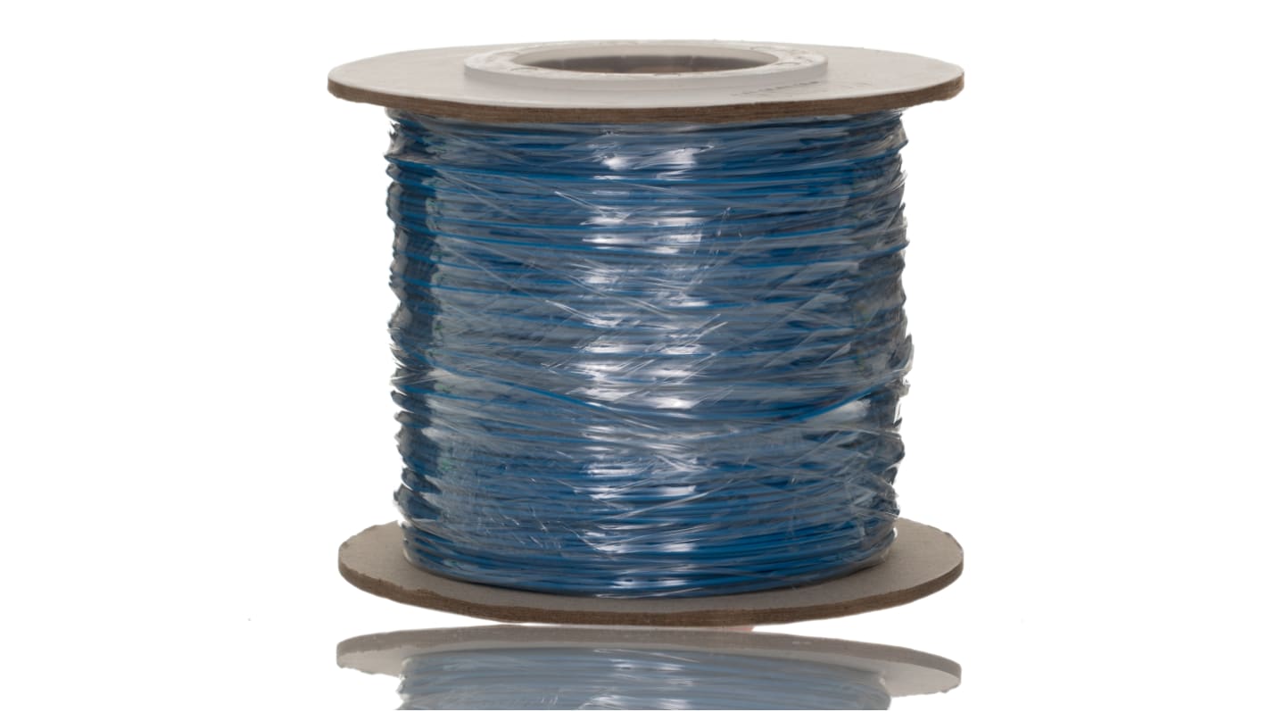 RS PRO Blue 0.34 mm² Hook Up Wire, 22 AWG, 7/0.25 mm, 250m, PVC Insulation