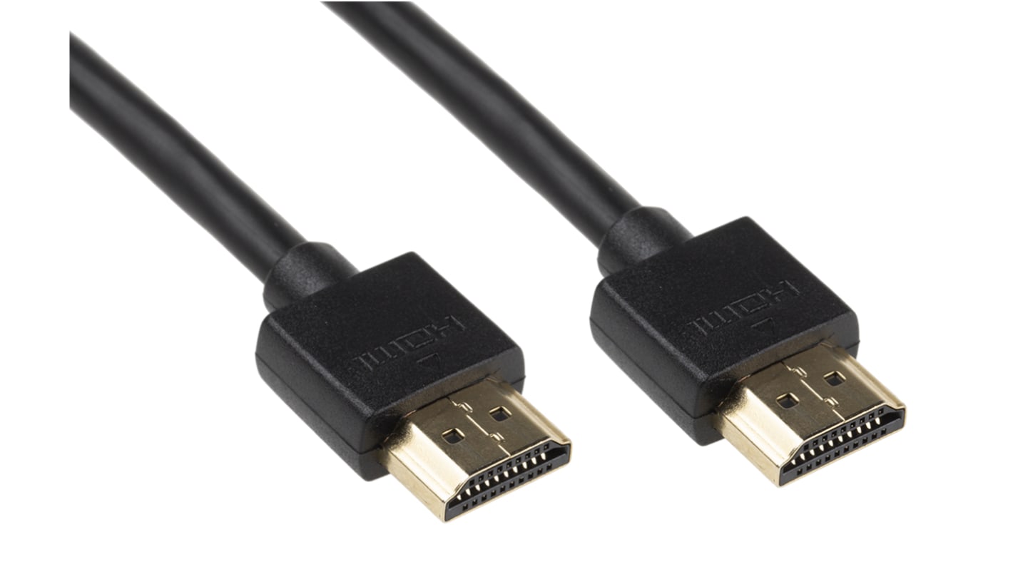 RS PRO HDMI-Kabel, 1.5m, Schwarz