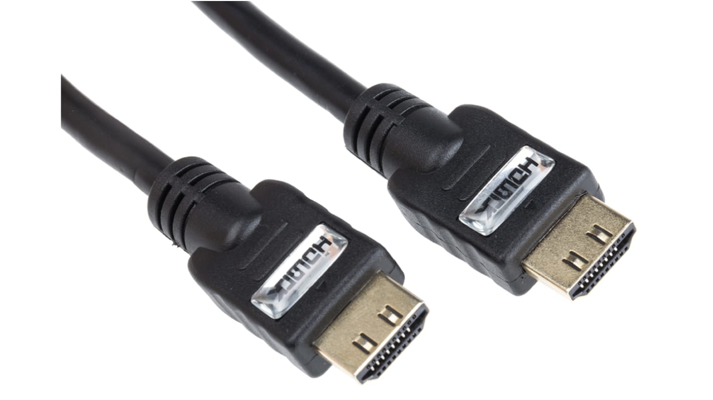 RS PRO HDMI-Kabel A HDMI Stecker B HDMI Stecker, 1m, Schwarz