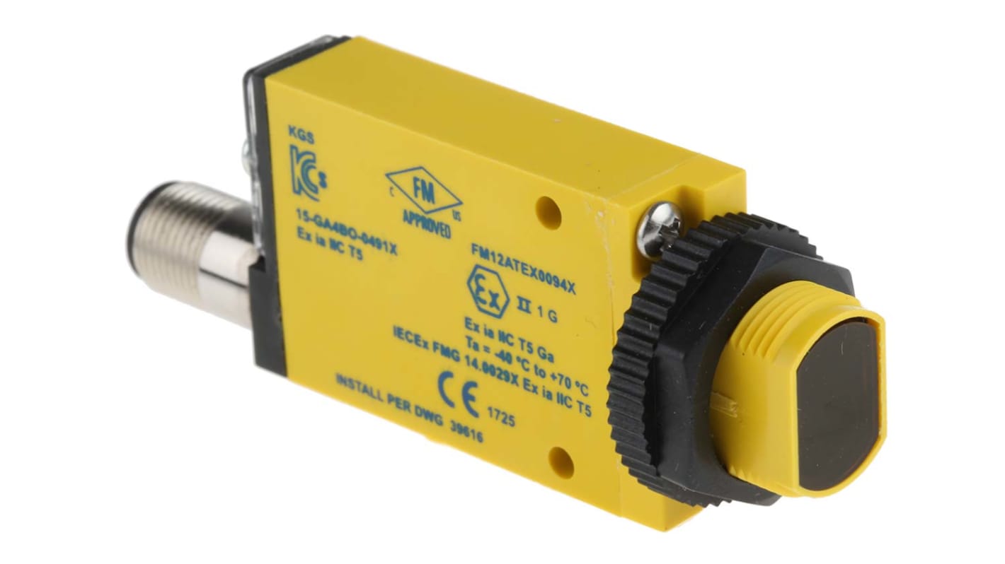 Banner Retroreflective Photoelectric Sensor, Block Sensor, 2 m