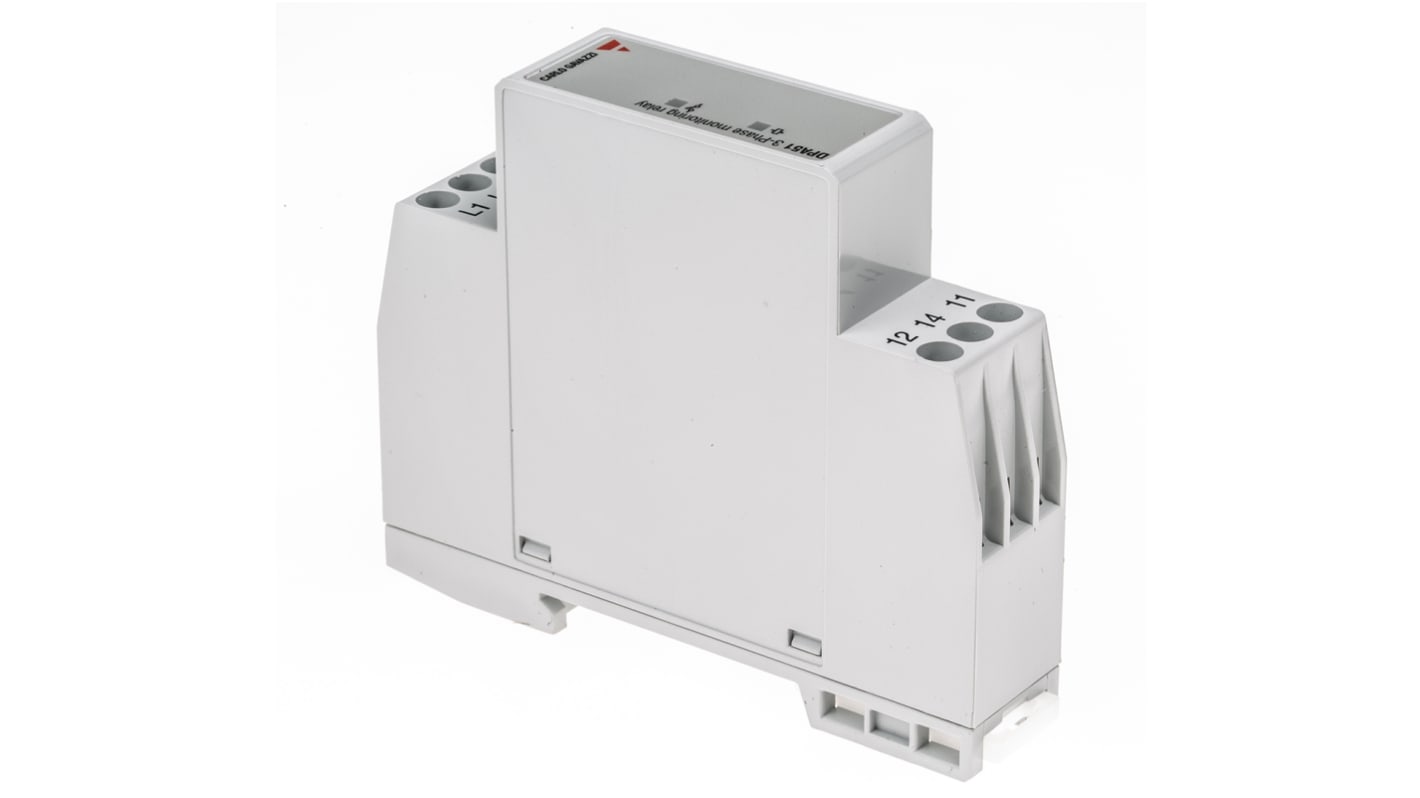 DPA51CM44 Carlo Gavazzi Phase Monitoring Relay, 3 Phase, SPDT, 177 → 550V ac, DIN Rail RS