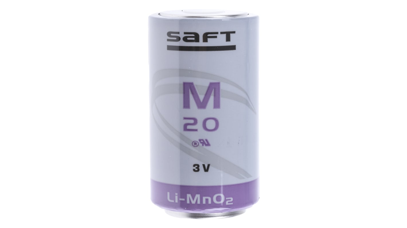 Batteria D Saft, Litio diossido di manganese, 3V, 12.6Ah, terminale standard