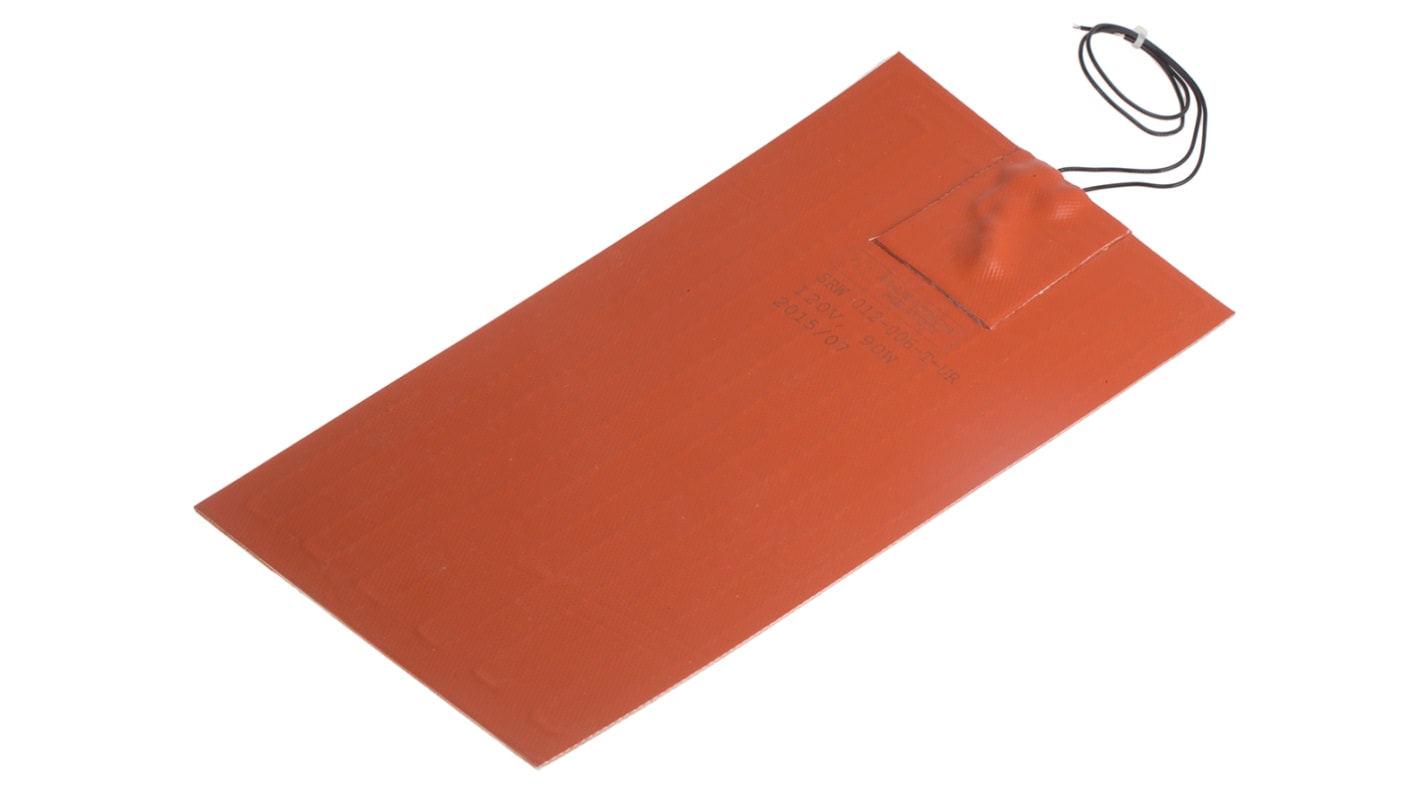 RS PRO Silicone Heater Mat, 90 W, 12 x 6in, 120 V ac