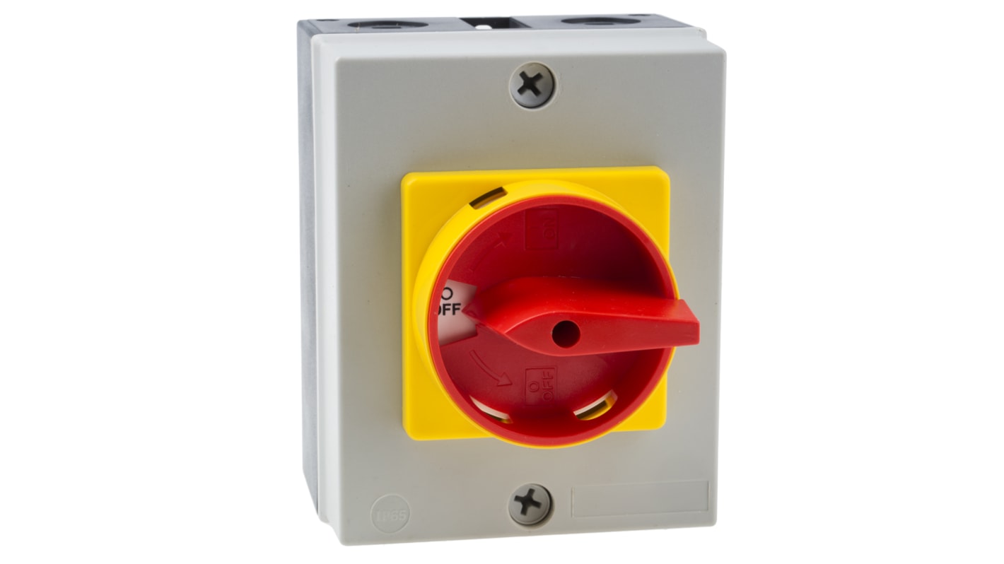 RS PRO 3P Pole Panel Mount Isolator Switch 32A Maximum Current, 15kW Power Rating, IP65 RS