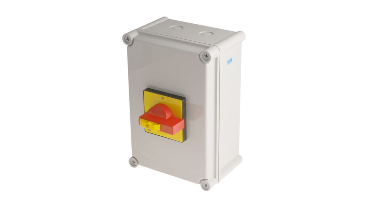 Interruptor seccionador, 3P, Corriente 100A, Potencia 55kW, IP65