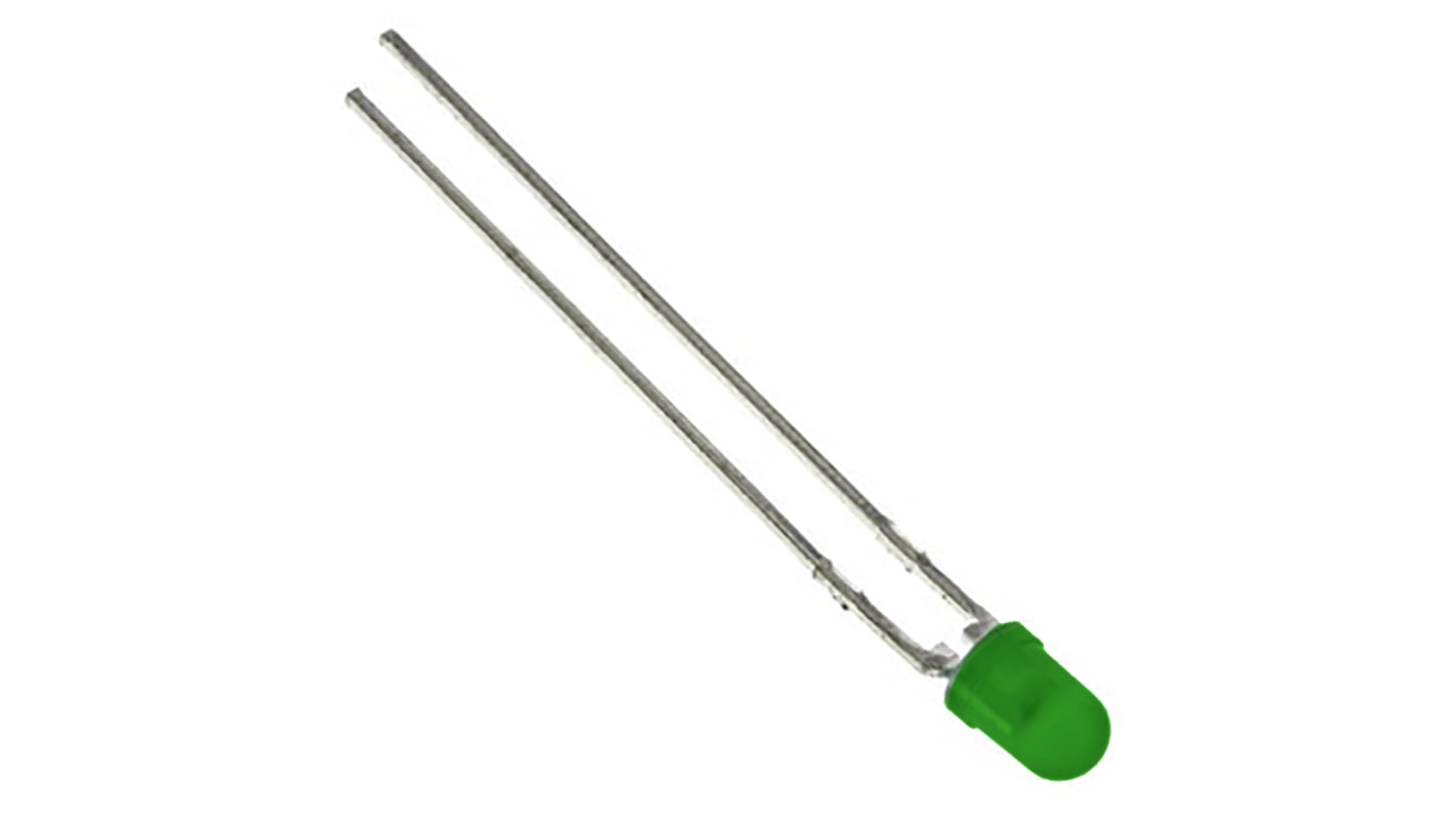 LED Verde Kingbright, PCB, 2,5 V, 3 mm (T-1)