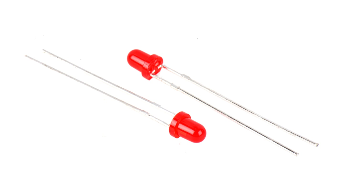 LED Rouge, Traversant, 3 mm (T-1), 2,5 V
