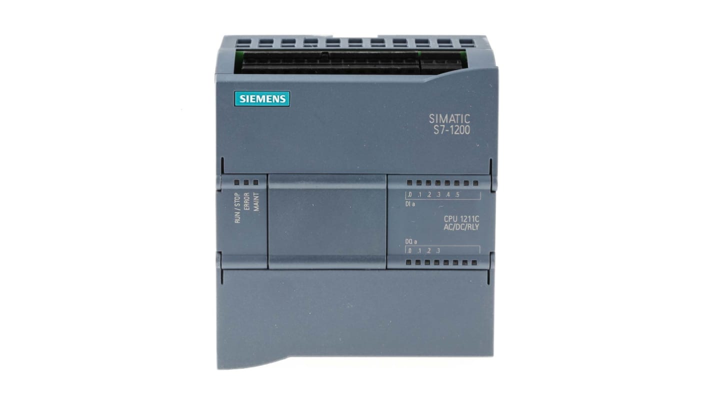 Siemens PLC CPU, SIMATIC S7-1200, 10 I/O Porte, Ethernet, Programkapacitet 30 kB 1 MB 0 4