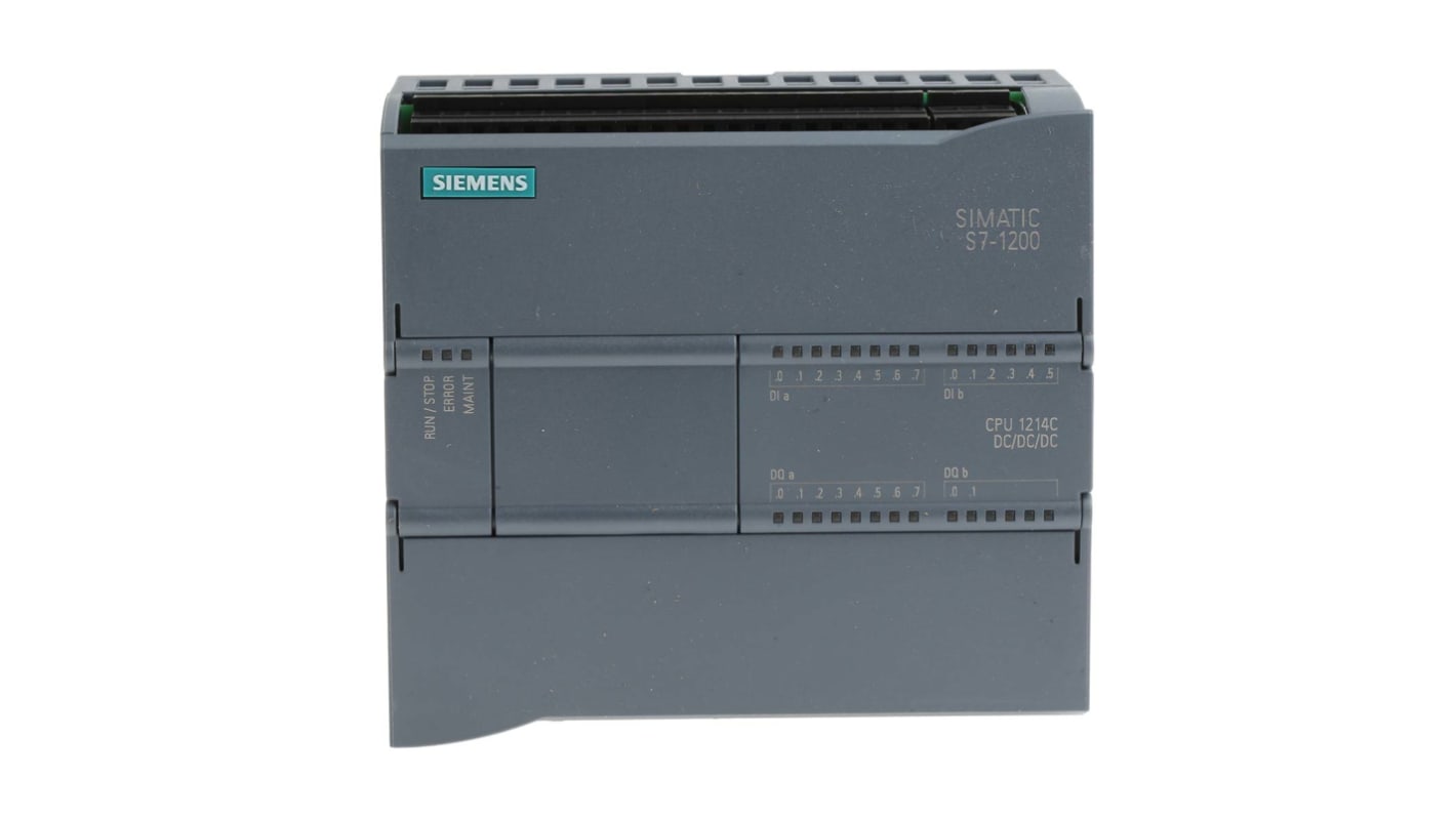 CPU PLC Siemens SIMATIC S7-1200, ingressi: 14 (digitale, 2 interruttori come analogico), uscite: 10 (uscita digitale,