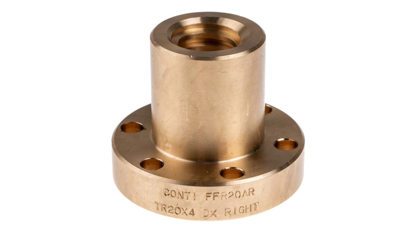 RS PRO Flanged Round Nut For Lead Screw, For Shaft Dia. 20mm