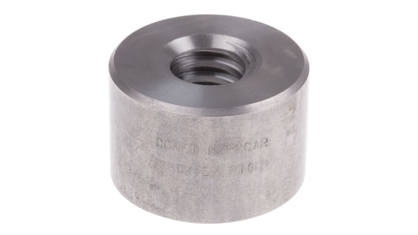 RS PRO Cylindrical Nut For Lead Screw, For Shaft Dia. 20mm