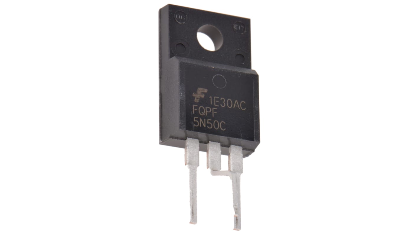 MOSFET onsemi canal N, TO-220F 5 A 500 V, 3 broches